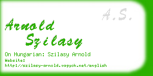 arnold szilasy business card